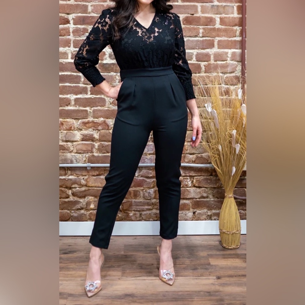 Elegant Black Lace Jumpsuit